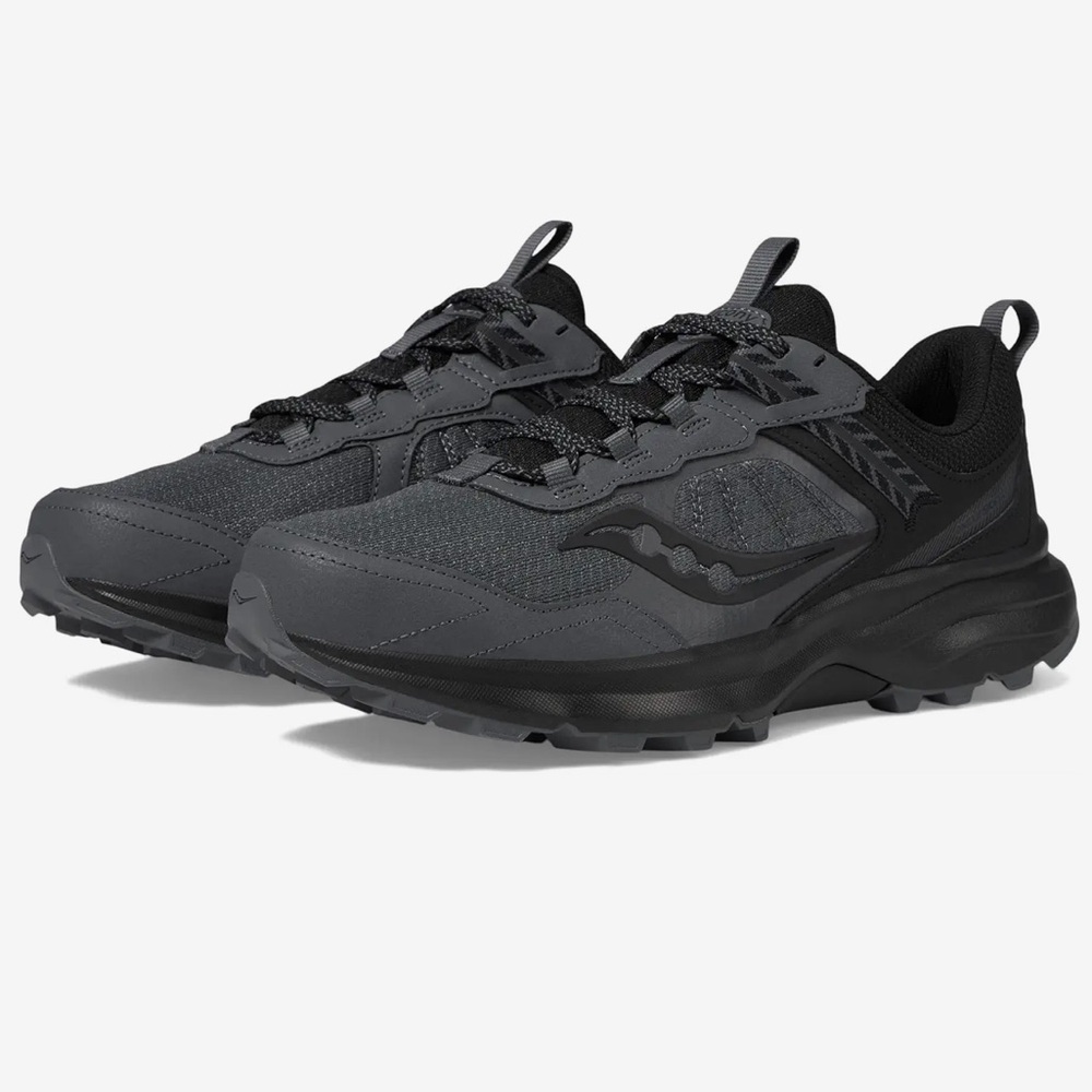 Saucony Excursion TR17 Charcoal Gray/Black Mesh Athletic Mens Sneakers